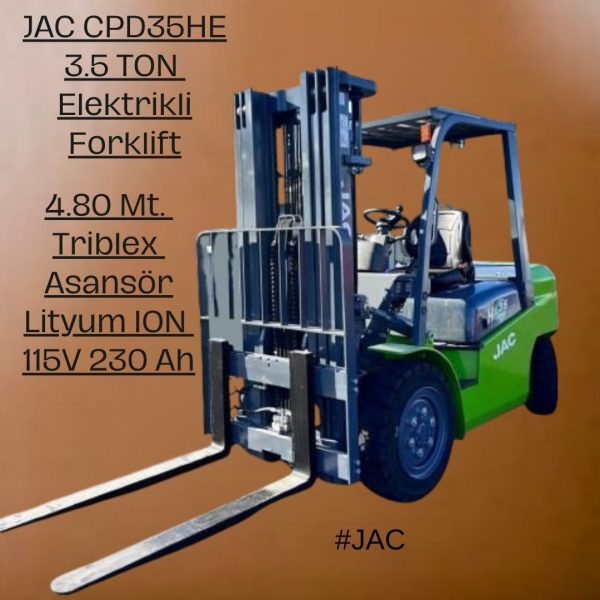 JAC 3,5 Ton Elektrikli Forklift-WA00477