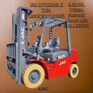 JAC Forklift - 2 Ton 4.80 - Elektrikli CPD20HE