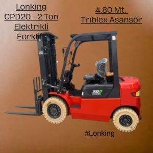 Lonking Forklift - 2 Ton 4.80 - Elektrikli CPD20 Lityum