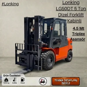 Lonking 5 Ton Dizel Forklift