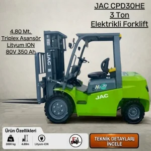 Jac Forklift - 3 Ton Elektrikli Lityum