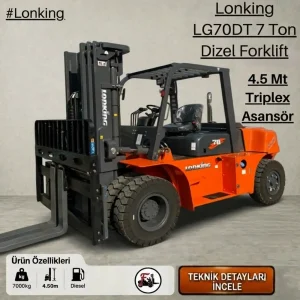 Lonking Forklift - 7 Ton LG70DT Dizel