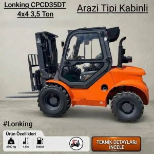 Lonking 4x4 Arazi Tipi Forklift - 3.5 Ton Dizel