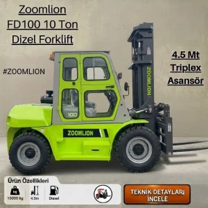 Zoomlion Forklift - 10 Ton Dizel