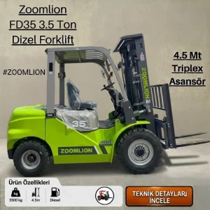 Zoomlion Forklift - 3.5 Ton Dizel