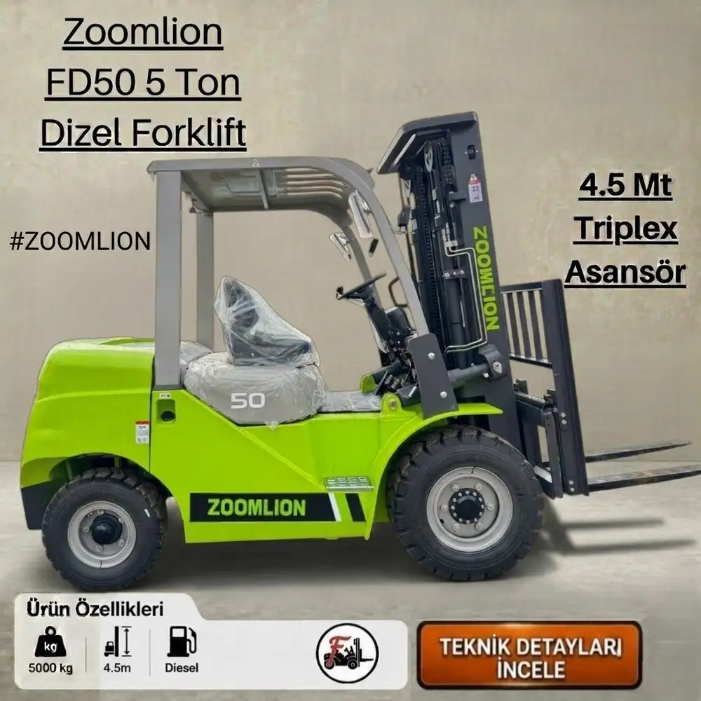 Zoomlion Forklift - 5 Ton Dizel