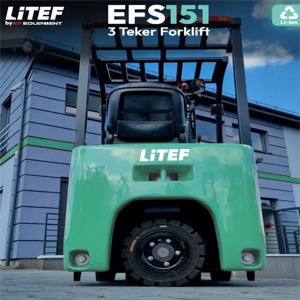 LİTEF 1500 kg elektrikli forklift Türkiye distribütöründen leasingli ve Kiralık Lityum Forklift seçenekleriyle.