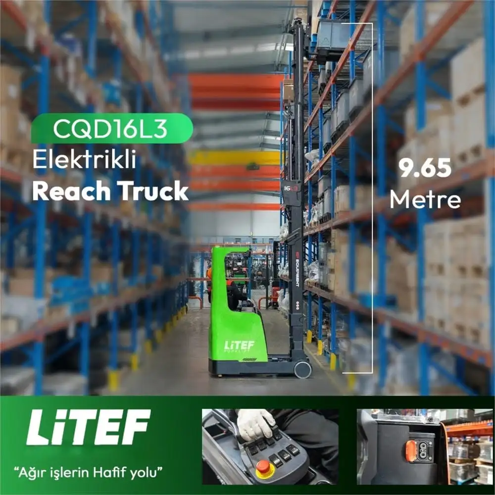LİTEF 1,6 ton REACH TRUCK Türkiye distribütöründen leasingli, Kiralık REACH TRUCK ve Kiralık Lityum REACH TRUCK seçenekleriyle.