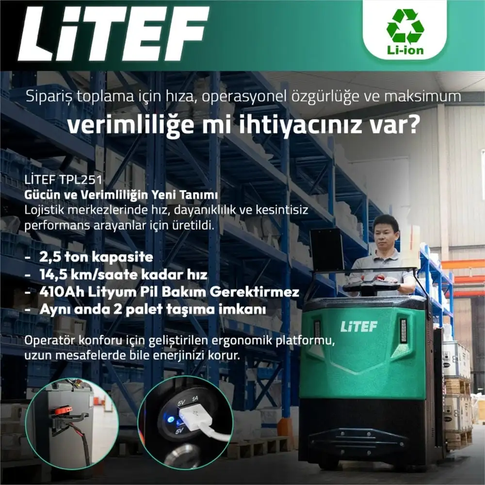 LİTEF 2,5 ton yatay elektrikli sipariş toplayıcı Türkiye distribütöründen leasingli Kiralık Sipariş Toplayıcı.