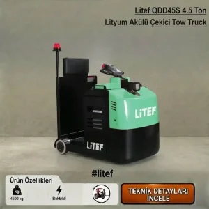 LİTEF 4,5 ton lityum akülü çekici Türkiye distribütöründen leasingli, Kiralık Akülü Çekici ve Kiralık Lityum Çekici seçenekleriyle. ( Tow Truck )