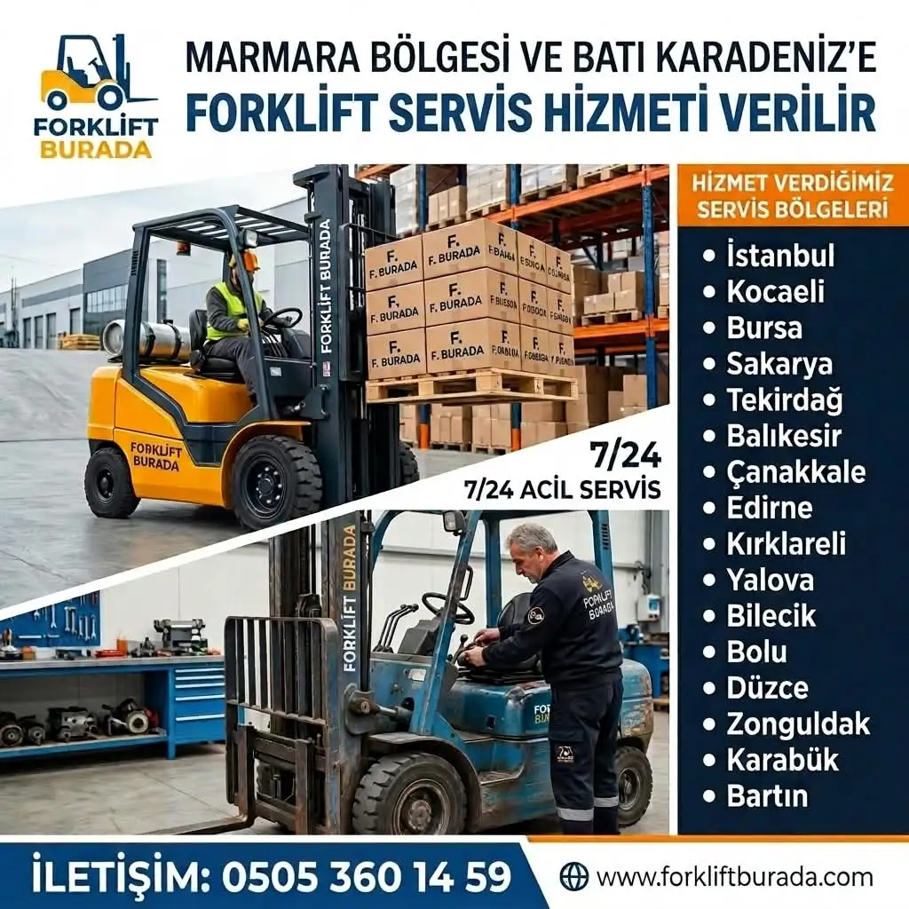 İstanbul Forklift Servisi, Kocaeli Forklift Servisi, Bursa Forklift Servisi, Sakarya Forklift Servisi, Tekirdağ Forklift Servisi, Balıkesir Forklift Servisi, Çanakkale Forklift Servisi, Edirne Forklift Servisi, Kırklareli Forklift Servisi, Yalova Forklift Servisi, Bilecik Forklift Servisi, Bolu Forklift Servisi, Düzce Forklift Servisi, Zonguldak Forklift Servisi, Karabük Forklift Servisi, Bartın Forklift Servisi